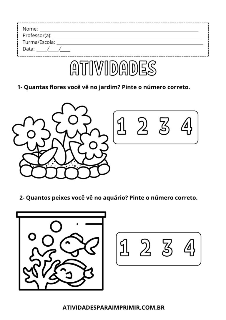 31 Atividades Para Educação Infantil 4 e 5 Anos Para Imprimir ...
